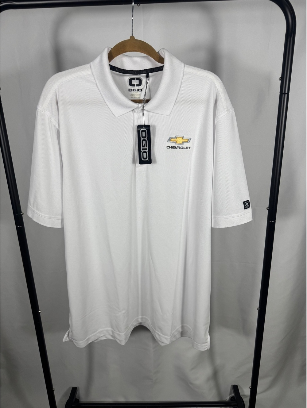Ogio White Chevrolet Bowtie Logo Polo Shirt Size 2XL NWT